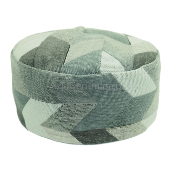 Krymka czapka męska geometryczne romby szara