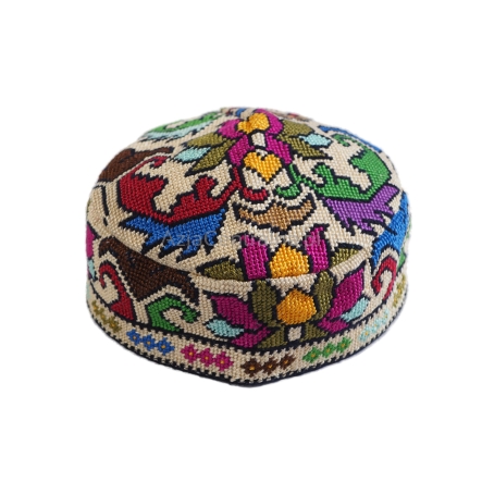 Męska damska czapka krymka z haftem krzyżykowym (56cm)