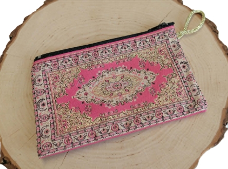 Etui saszetka mini kosmetyczka orientalna kilim Różowa