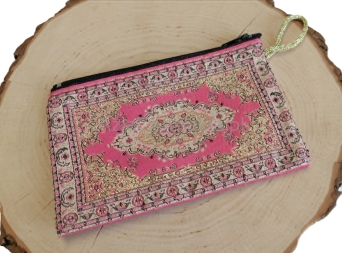 Etui saszetka mini kosmetyczka orientalna kilim Różowa