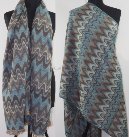 Wełniany damski szal z merynosów