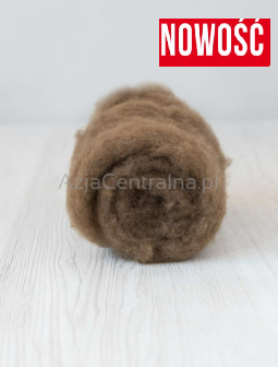 Wełna błam zgrzebna merino do filcowania ORZECH