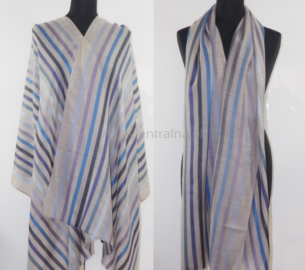 Męski damski szal z wełny merynosów i jedwabiu