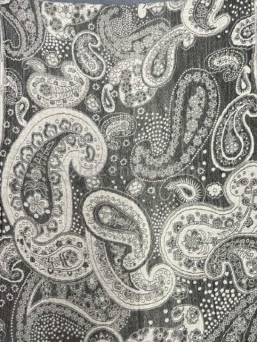 Damski szal z wełny merynosów Paisley w Szarości