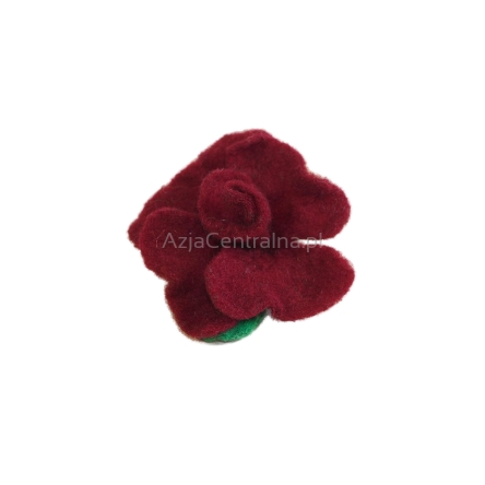 Broszka filcowa kwiat Bordowy