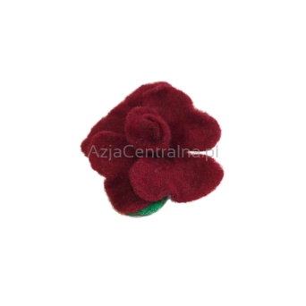 Broszka filcowa kwiat Bordowy