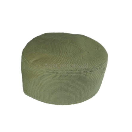 Krymka czapka mycka sztruks z podszewką Kremowa