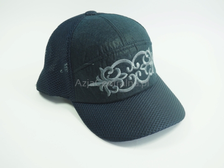 Letnia męska czapka filcowa bejsbolówka z daszkiem Granatowa