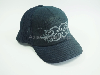 Letnia męska czapka filcowa bejsbolówka z daszkiem Granatowa