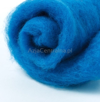 Wełna zgrzebna w błamie do filcowania MORSKI #609