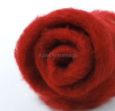 Wełna zgrzebna merynos do filcowania BURGUND #314
