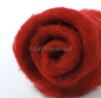 Wełna zgrzebna merynos do filcowania BURGUND #314