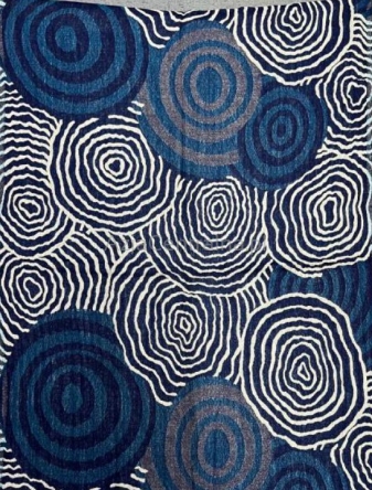 Czarny granatowy damski szal z wełny z merynosów