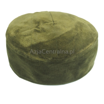 Krymka czapka męska zamszowa Zielony khaki
