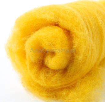 Wełna zgrzebna merynosów w błamie Żółtko #209