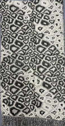 Damski męski szal z wełny merynosów dwustronny