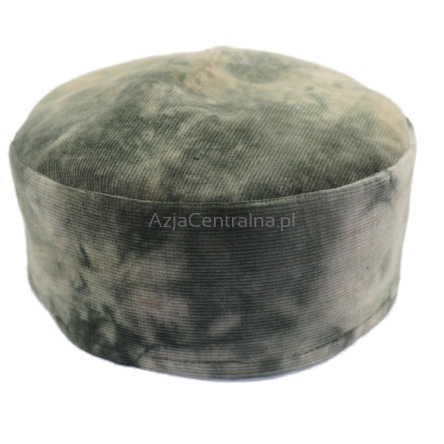 Krymka mycka czapka męska sztruks zielony beż moro