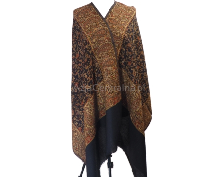 Damski męski szal Praisley dwustronny z wełny merynosów