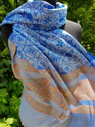 Damski dwustrony elegancki szal z modalu