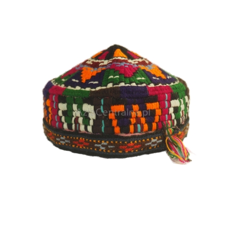 Uzbecka czapka męska damska krymka tkany haft Vintage (55cm)