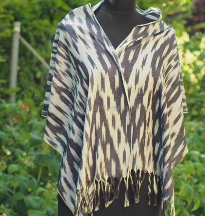 Uzbecki szal bawełniany IKAT w stylu etno i boho