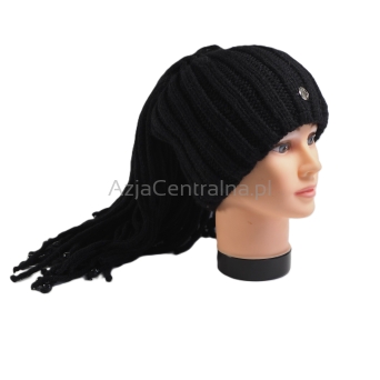 Ciepła czapka męsko damska młodzieżowa zimowa z DREDAMI
