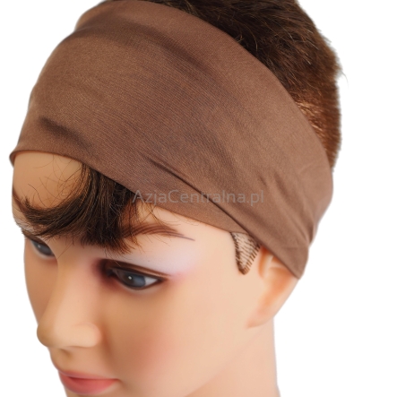 Jedwabna letnia opaska na włosy CAPPUCCINO