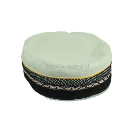 Letnia czapka damska męska krymka lniana Boho etno