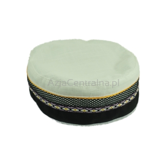 Letnia czapka damska męska krymka lniana Boho etno