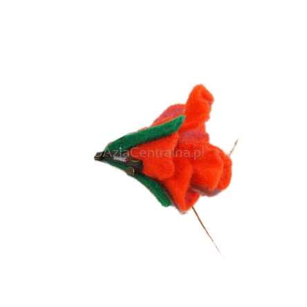 Broszka filcowa brosz kwiat Pomarańczowy