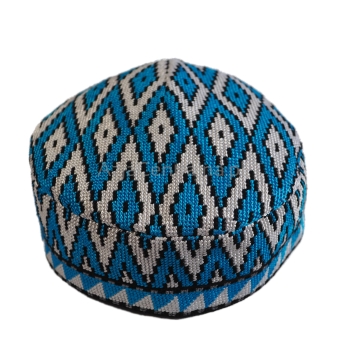 Męska czapka uzbecka krymka z haftem krzyżykowym (57cm)