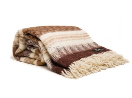 Duży wełniany pled narzuta koc z wełny Alpaki i Merino 170x210cm