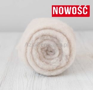 Wełna błam zgrzebna merino do filcowania BEŻOWY