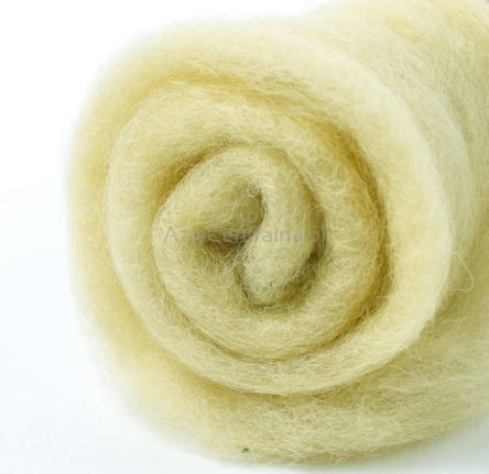 Wełna merynosów w błamie BRUDNY ŻÓŁTY #207