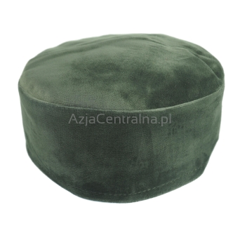 Krymka czapka męska aksamit szara