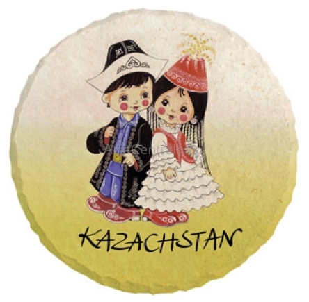 Magnes Kazachstan dzieci w strojach