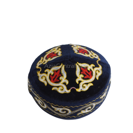 Męska czapka krymka granatowa haftowana (57,58,59cm)