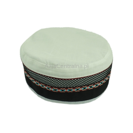 Letnia czapka damska męska krymka lniana Boho etno