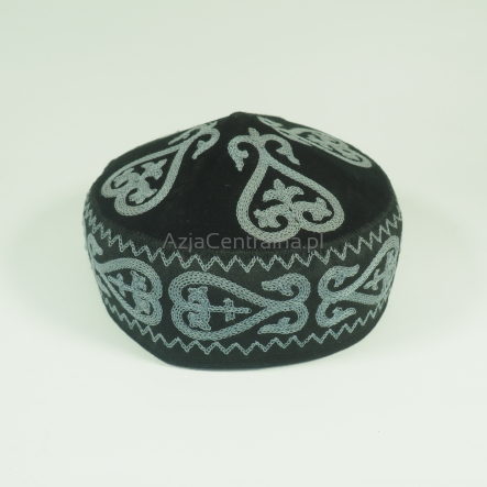 Męska czapka krymka czarna haftowana  (57,58,59cm)