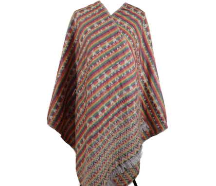 Damski  wełniany szal gruby we wzory azteckie