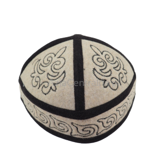 Kirgiska męska czapka krymka tubeteika beżowo brązowa (57,58,59, 60,61cm)