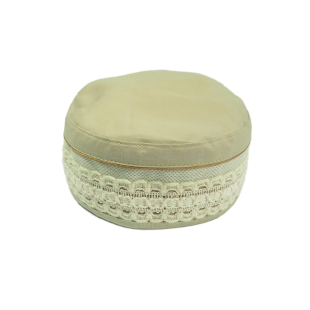 Męska czapka krymka beżowa etniczna