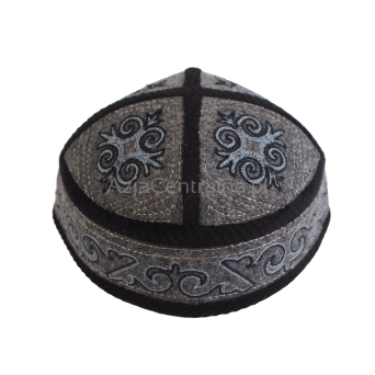 Męska czapka krymka tubeteika kaszmirowa Szara (58,59cm)