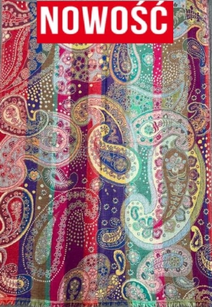 Damski szal z wełny merynosów kolorowy Paisley