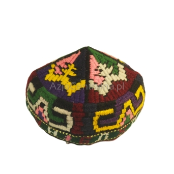 Uzbecka czapka męska damska krymka tkany haft Vintage (54cm)