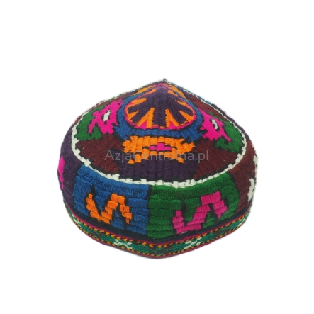 Uzbecka czapka męska damska krymka tkany haft Vintage (59cm)