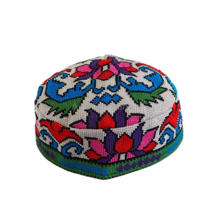 Męska damska czapka krymka z haftem krzyżykowym (58cm)