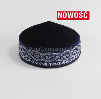 Czarna męska czapka krymka tubeteika haftowana (56,57cm)