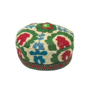 Męska damska czapka etniczna krymka haftowana (56cm)