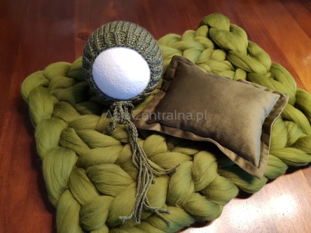 Kocyk czesankowy do sesji noworodkowej LIMONKA